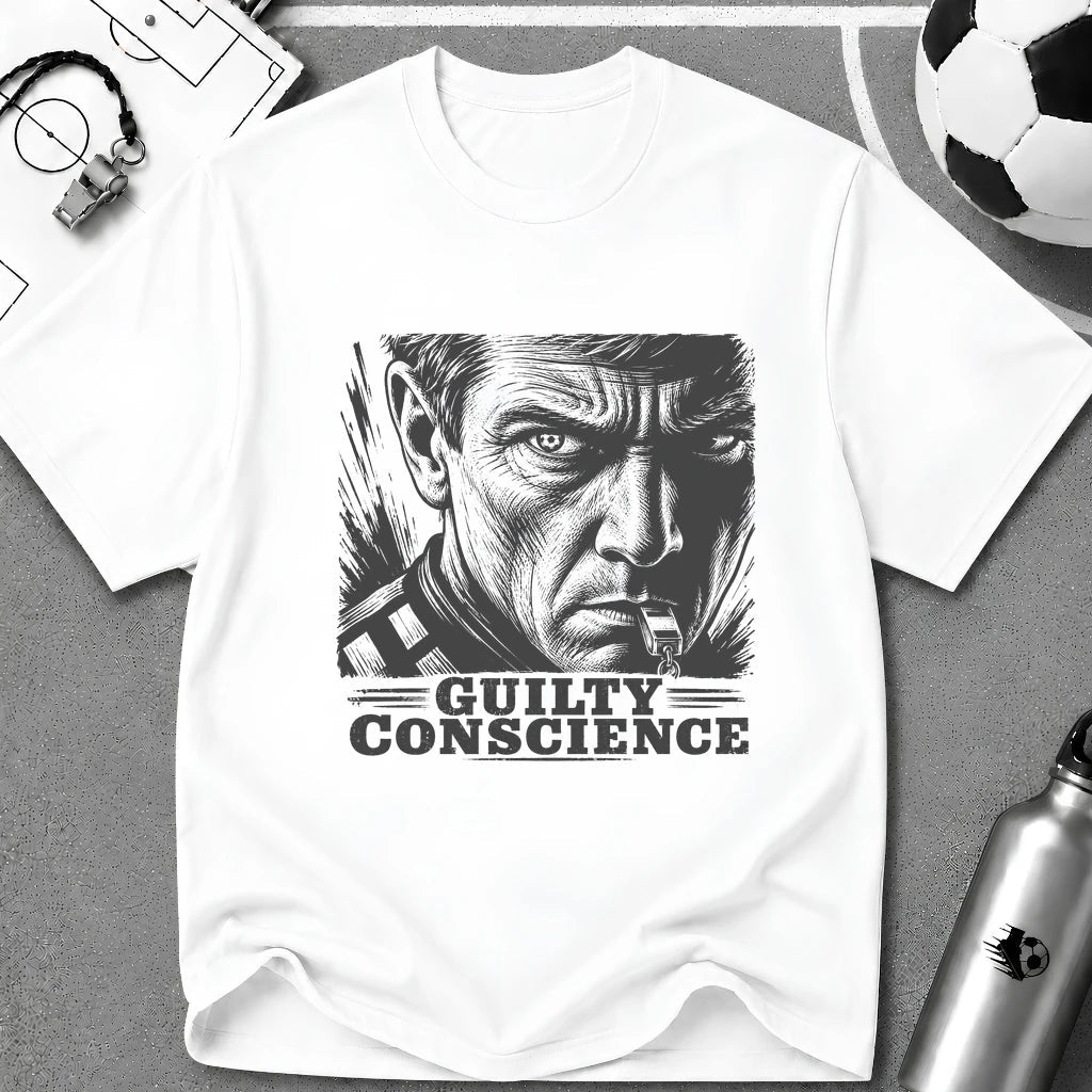 Referee Guilty Conscience T-Shirt - soccer fan t-shirt | GoalRush Studio