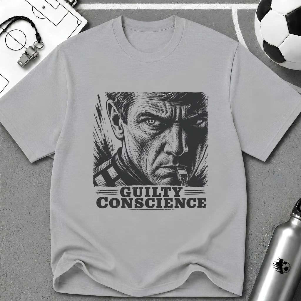 Referee Guilty Conscience T-Shirt - soccer fan t-shirt | GoalRush Studio