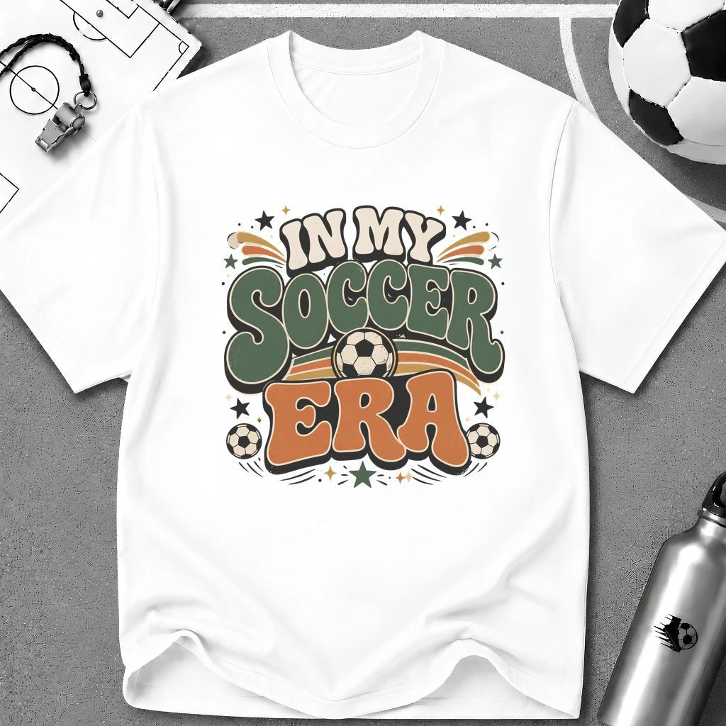 Retro Groovy - In My Soccer Era T-Shirt - soccer fan t-shirt | GoalRush Studio
