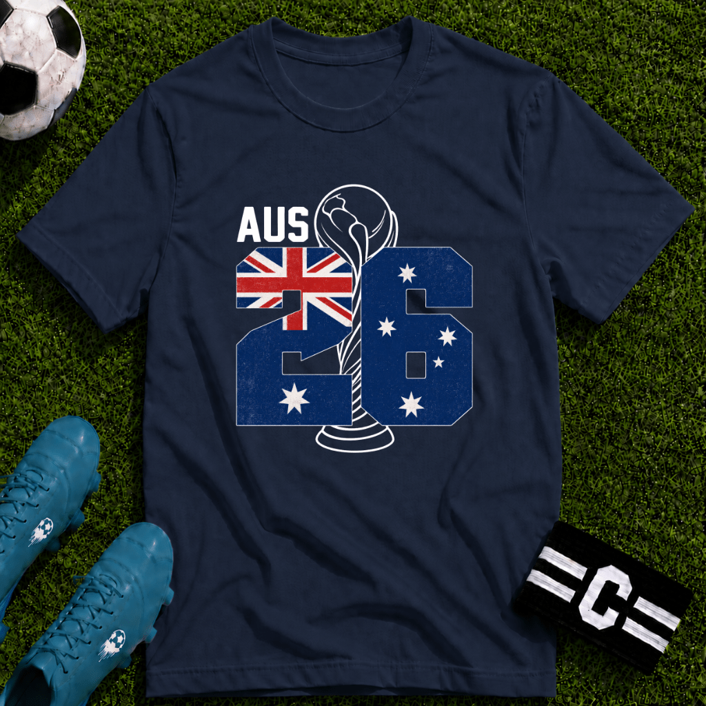 Round of 32 Australia Soccer Fan T-Shirt - soccer fan t-shirt | GoalRush Studio