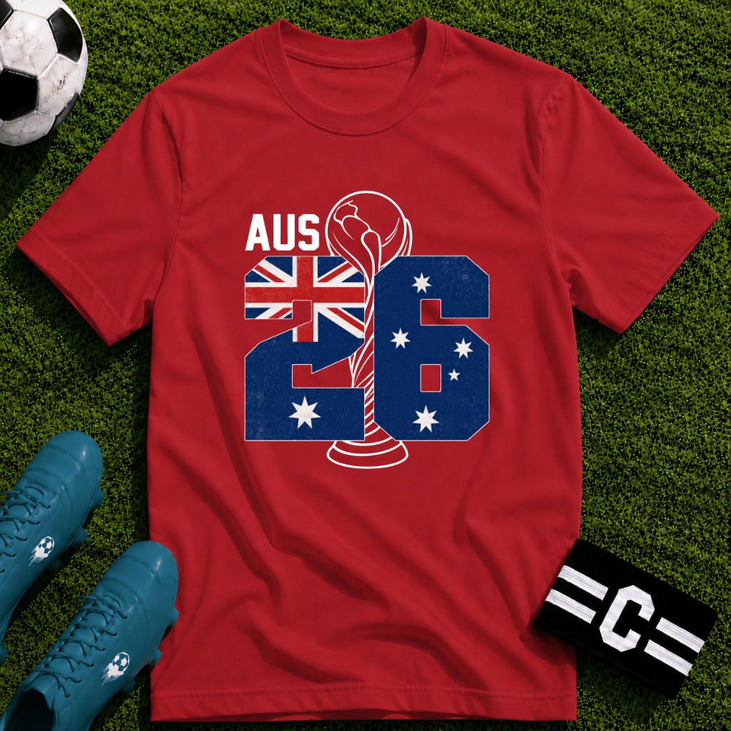 Round of 32 Australia Soccer Fan T-Shirt - soccer fan t-shirt | GoalRush Studio