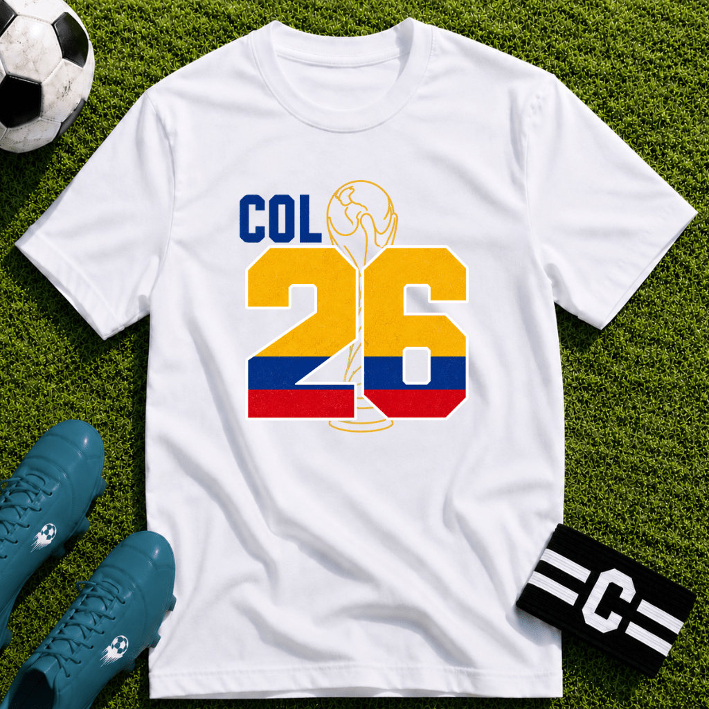 Round of 32 Colombia Soccer Fan T-Shirt - soccer fan t-shirt | GoalRush Studio