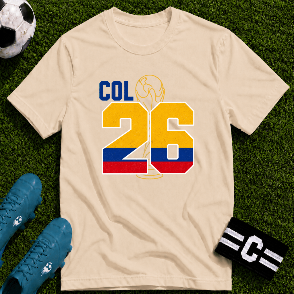 Round of 32 Colombia Soccer Fan T-Shirt - soccer fan t-shirt | GoalRush Studio