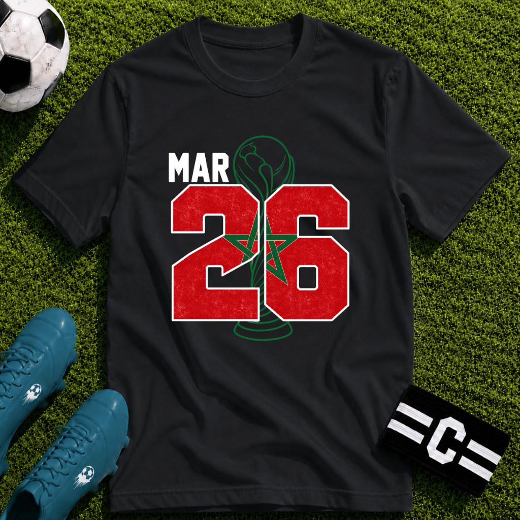 Round of 32 Morocco Soccer Fan T-Shirt - soccer fan t-shirt | GoalRush Studio