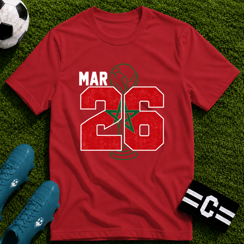 Round of 32 Morocco Soccer Fan T-Shirt - soccer fan t-shirt | GoalRush Studio