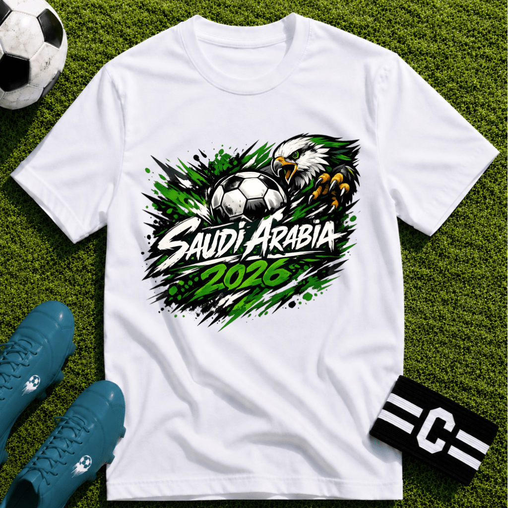 Saudi Arabia 2026 World Cup Graphic T-Shirt - soccer fan t-shirt | GoalRush Studio