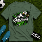 Saudi Arabia 2026 World Cup Graphic T-Shirt - soccer fan t-shirt | GoalRush Studio