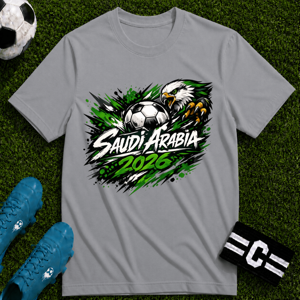 Saudi Arabia 2026 World Cup Graphic T-Shirt - soccer fan t-shirt | GoalRush Studio