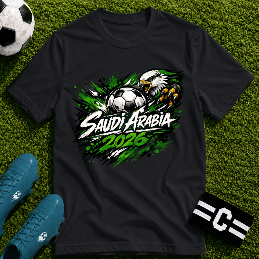 Saudi Arabia 2026 World Cup Graphic T-Shirt - soccer fan t-shirt | GoalRush Studio