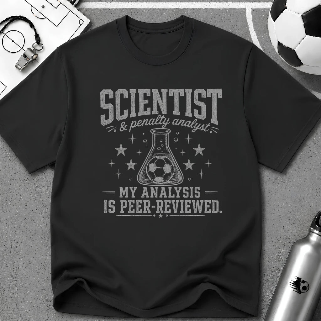 Scientist & Penalty Analyst T-Shirt - soccer fan t-shirt | GoalRush Studio