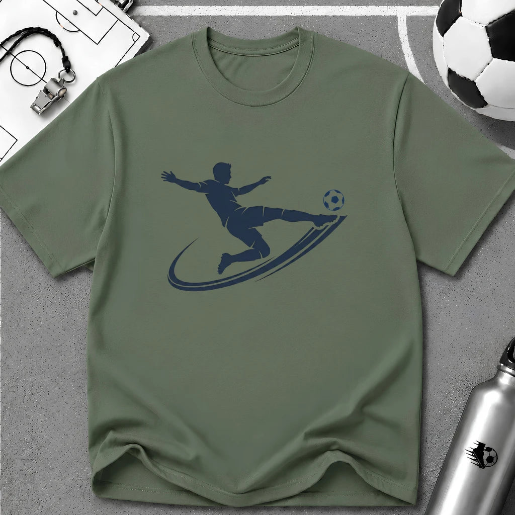 Scissor Kick Flat Vector Silhouette T-Shirt - soccer fan t-shirt | GoalRush Studio