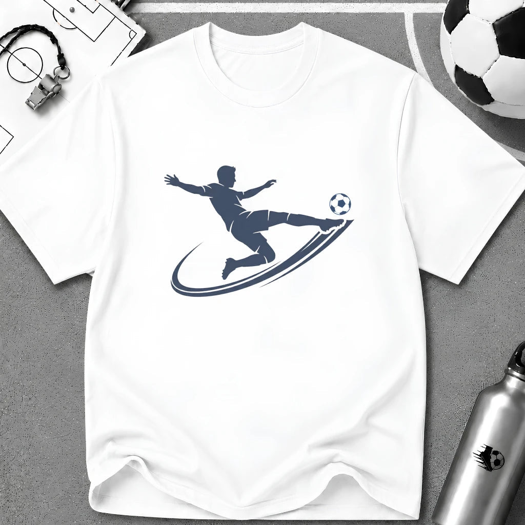 Scissor Kick Flat Vector Silhouette T-Shirt - soccer fan t-shirt | GoalRush Studio