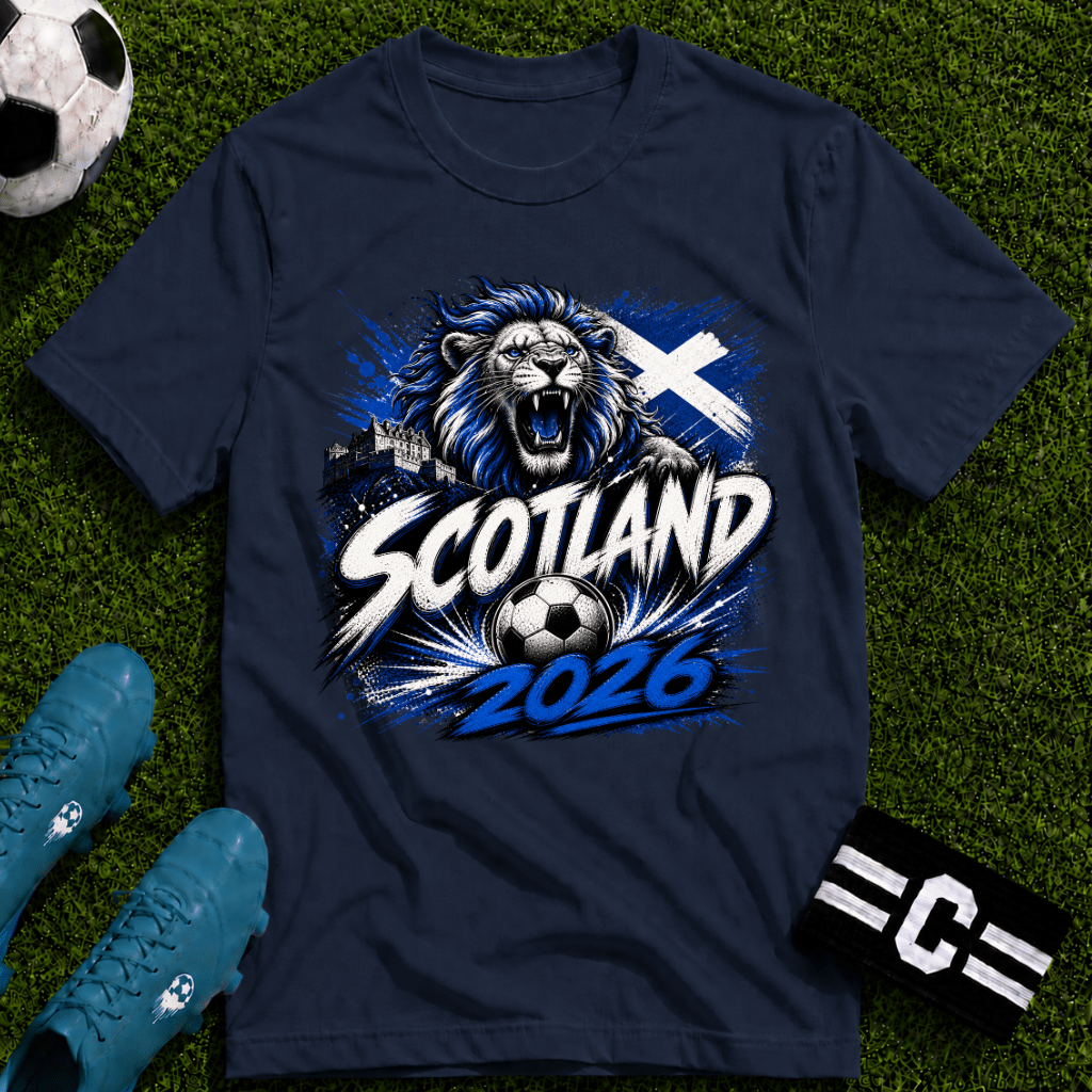 Scotland 2026 World Cup Graphic T‑Shirt - soccer fan t-shirt | GoalRush Studio