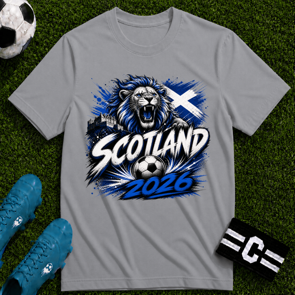 Scotland 2026 World Cup Graphic T‑Shirt - soccer fan t-shirt | GoalRush Studio
