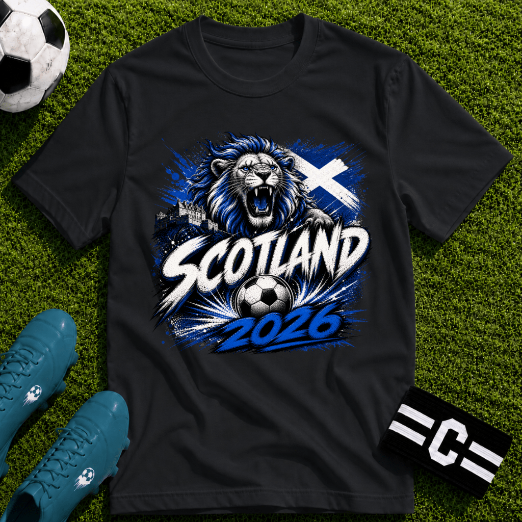 Scotland 2026 World Cup Graphic T‑Shirt - soccer fan t-shirt | GoalRush Studio