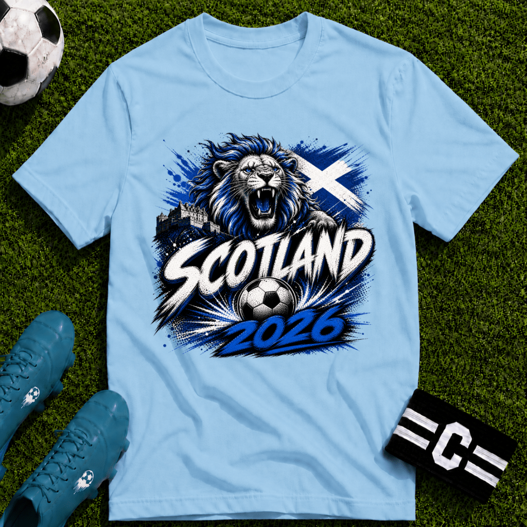Scotland 2026 World Cup Graphic T‑Shirt - soccer fan t-shirt | GoalRush Studio