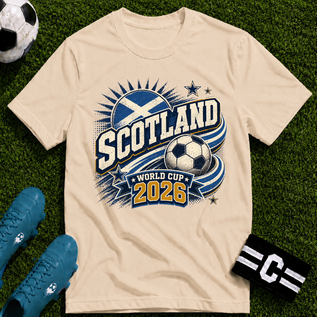 Scotland 2026 World Cup Retro T-Shirt - soccer fan t-shirt | GoalRush Studio