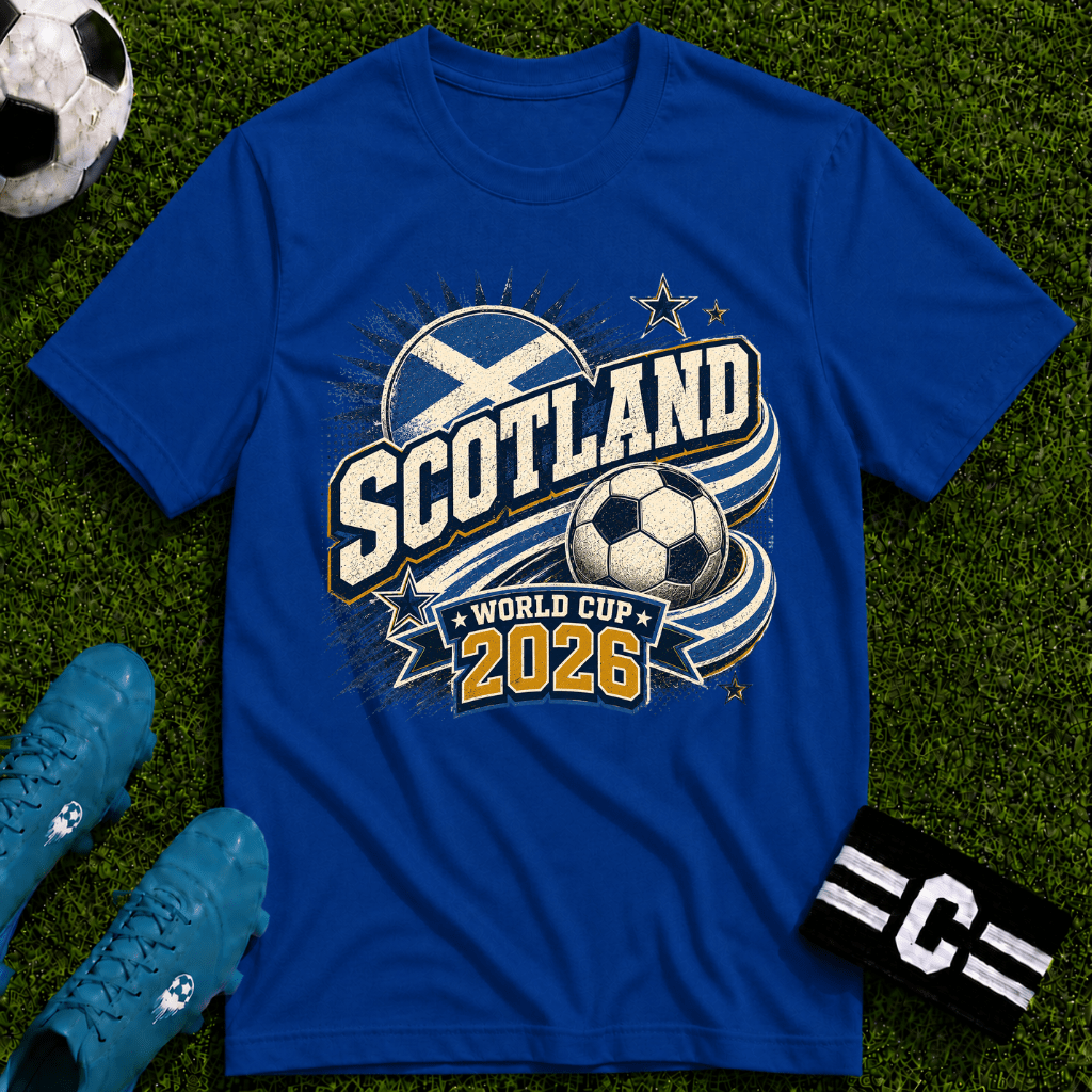 Scotland 2026 World Cup Retro T-Shirt - soccer fan t-shirt | GoalRush Studio