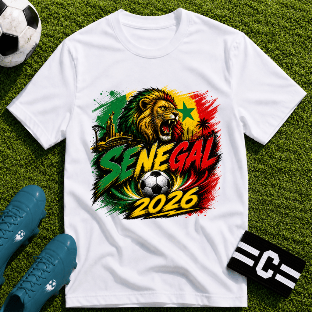 Senegal 2026 World Cup Graphic T-Shirt - soccer fan t-shirt | GoalRush Studio