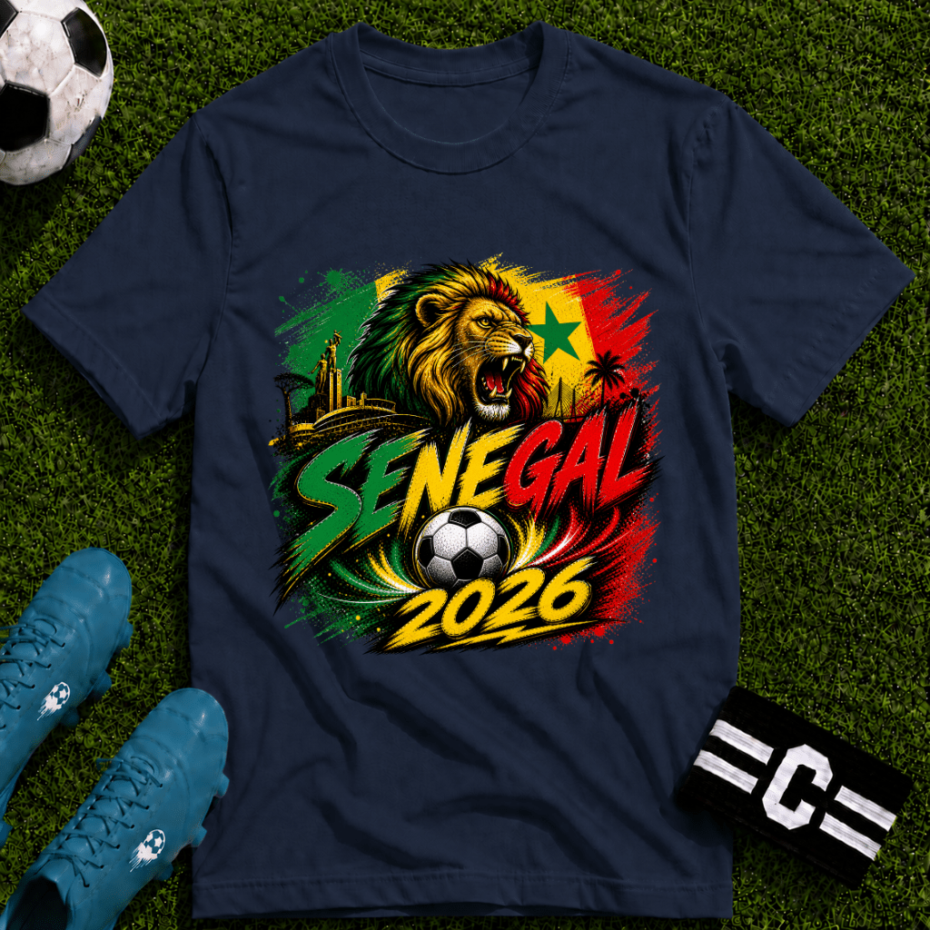 Senegal 2026 World Cup Graphic T-Shirt - soccer fan t-shirt | GoalRush Studio