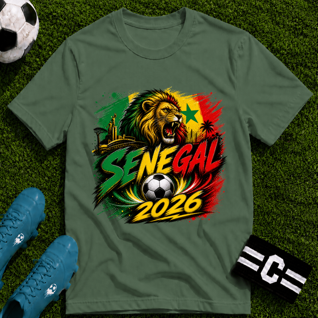 Senegal 2026 World Cup Graphic T-Shirt - soccer fan t-shirt | GoalRush Studio