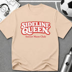Sideline Queen Soccer Mum Club T-Shirt - soccer fan t-shirt | GoalRush Studio