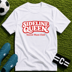 Sideline Queen Soccer Mum Club T-Shirt - soccer fan t-shirt | GoalRush Studio
