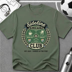 Sideline Social Club Funny Soccer T-Shirt - soccer fan t-shirt | GoalRush Studio