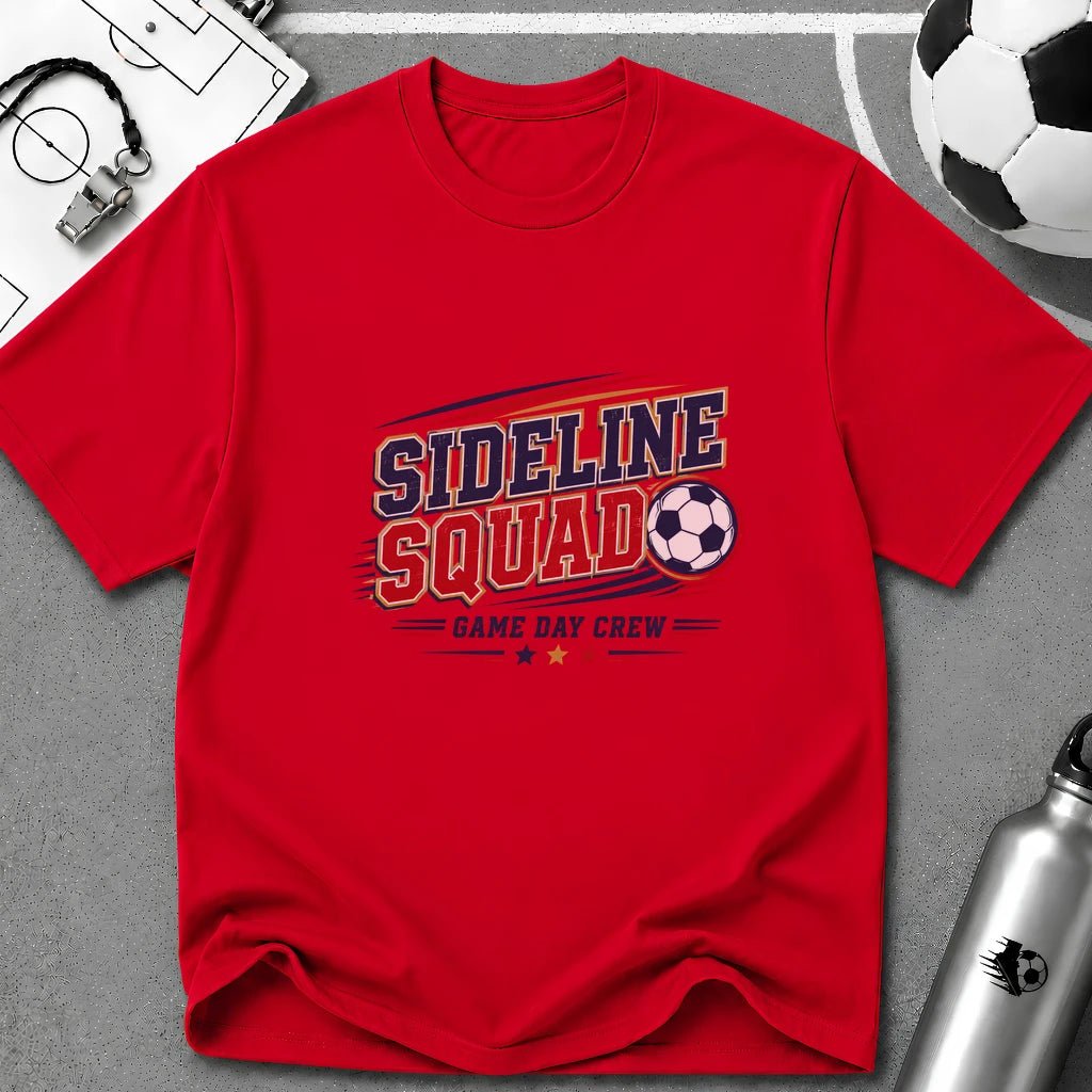 Sideline Squad Game Day Crew T-Shirt - soccer fan t-shirt | GoalRush Studio