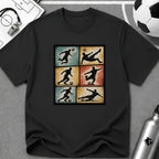 Six Moves Vintage Soccer Silhouette Graphic T-Shirt - soccer fan t-shirt | GoalRush Studio