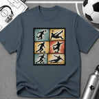 Six Moves Vintage Soccer Silhouette Graphic T-Shirt - soccer fan t-shirt | GoalRush Studio