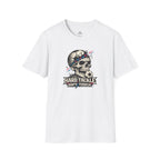 Skull Soccer T-Shirt "Hard Tackle, Soft Touch" - soccer fan t-shirt | GoalRush Studio