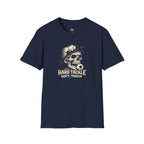 Skull Soccer T-Shirt "Hard Tackle, Soft Touch" - soccer fan t-shirt | GoalRush Studio
