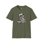 Skull Soccer T-Shirt "Hard Tackle, Soft Touch" - soccer fan t-shirt | GoalRush Studio