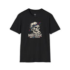 Skull Soccer T-Shirt "Hard Tackle, Soft Touch" - soccer fan t-shirt | GoalRush Studio