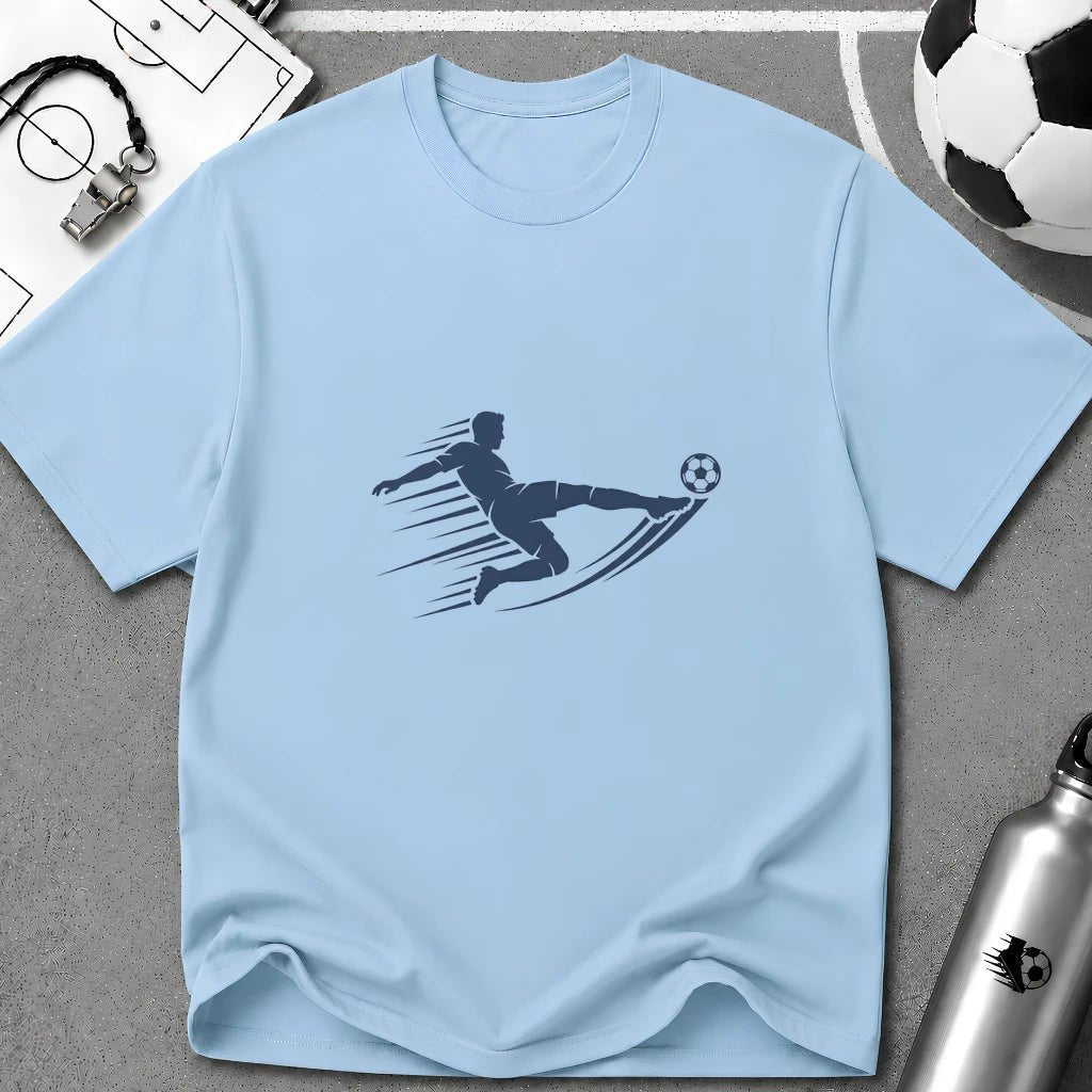 Sliding Tackle Flat Vector Silhouette T-Shirt - soccer fan t-shirt | GoalRush Studio