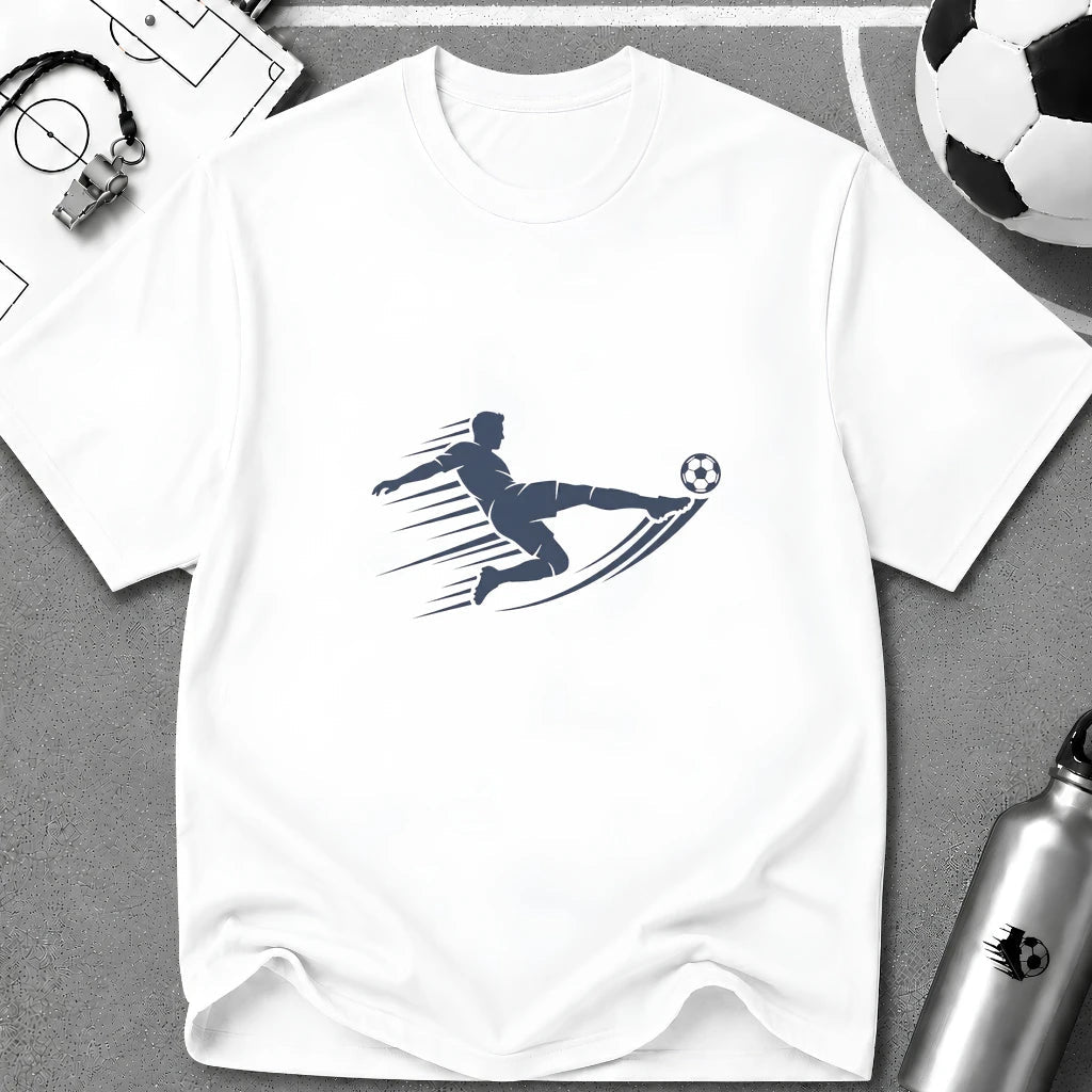 Sliding Tackle Flat Vector Silhouette T-Shirt - soccer fan t-shirt | GoalRush Studio
