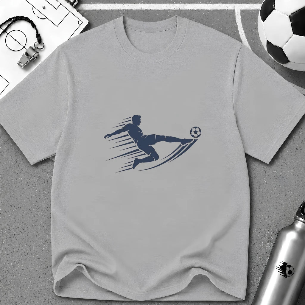 Sliding Tackle Flat Vector Silhouette T-Shirt - soccer fan t-shirt | GoalRush Studio