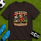 Sloth Football T-Shirt "Fast In My Head, Slow On The Field" - soccer fan t-shirt | GoalRush Studio