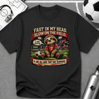 Sloth Football T-Shirt "Fast In My Head, Slow On The Field" - soccer fan t-shirt | GoalRush Studio