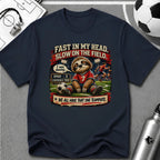 Sloth Football T-Shirt "Fast In My Head, Slow On The Field" - soccer fan t-shirt | GoalRush Studio