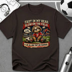 Sloth Football T-Shirt "Fast In My Head, Slow On The Field" - soccer fan t-shirt | GoalRush Studio