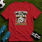 Snack Lover T-Shirt “I’m Only Here for the Snacks” - soccer fan t-shirt | GoalRush Studio