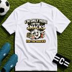 Snack Lover T-Shirt “I’m Only Here for the Snacks” - soccer fan t-shirt | GoalRush Studio