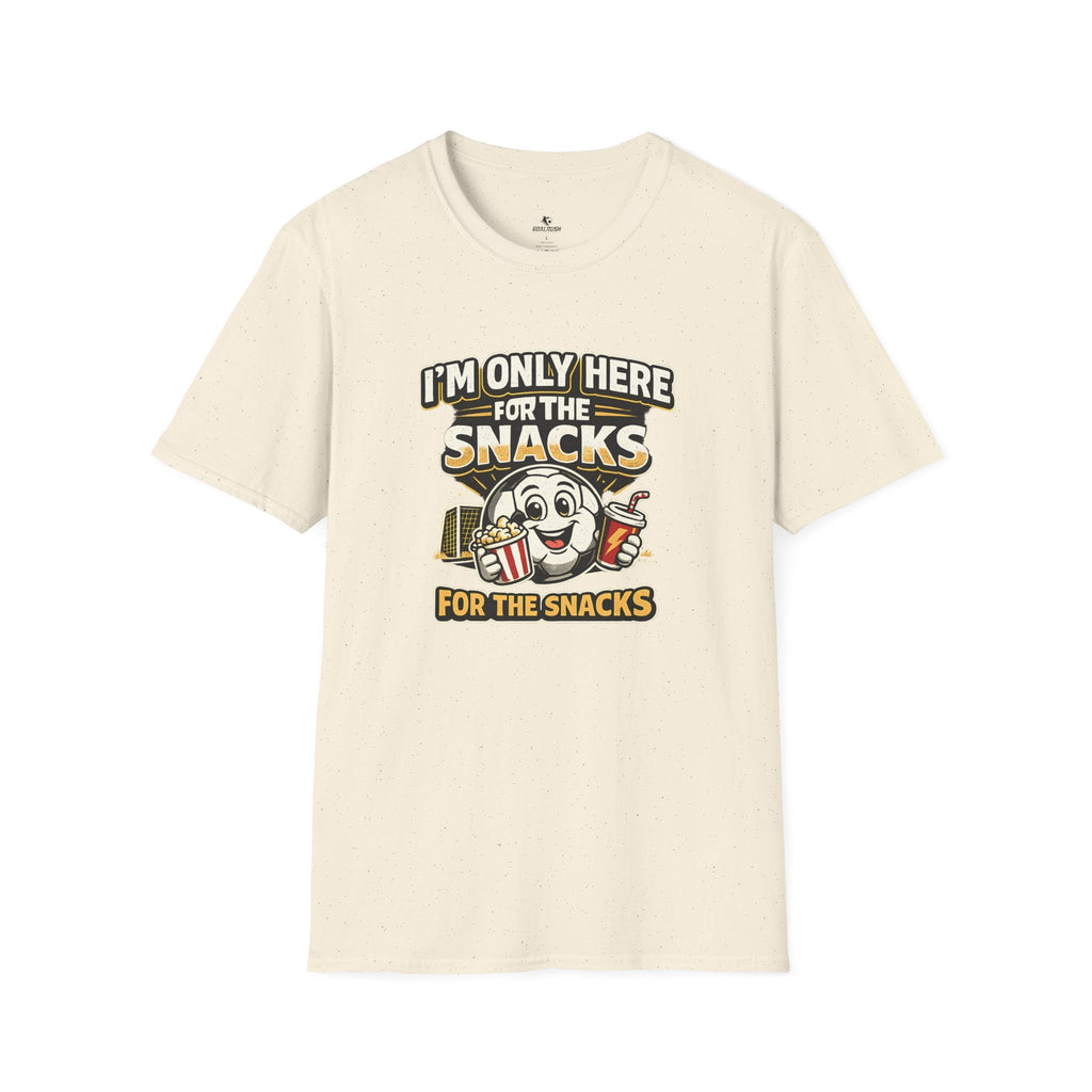 Snack Lover T-Shirt “I’m Only Here for the Snacks” - soccer fan t-shirt | GoalRush Studio