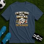 Snack Lover T-Shirt “I’m Only Here for the Snacks” - soccer fan t-shirt | GoalRush Studio