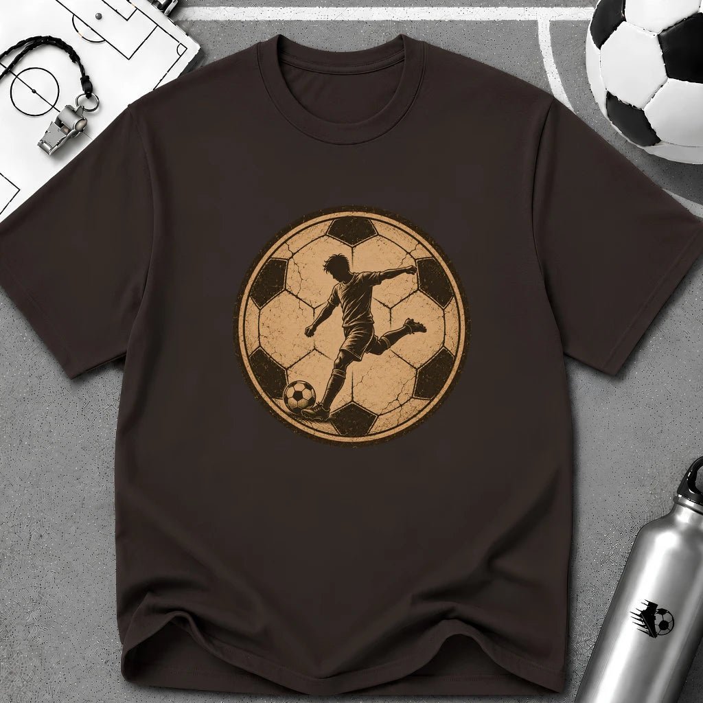 Soccer Ball Player Silhouette T-Shirt - soccer fan t-shirt | GoalRush Studio