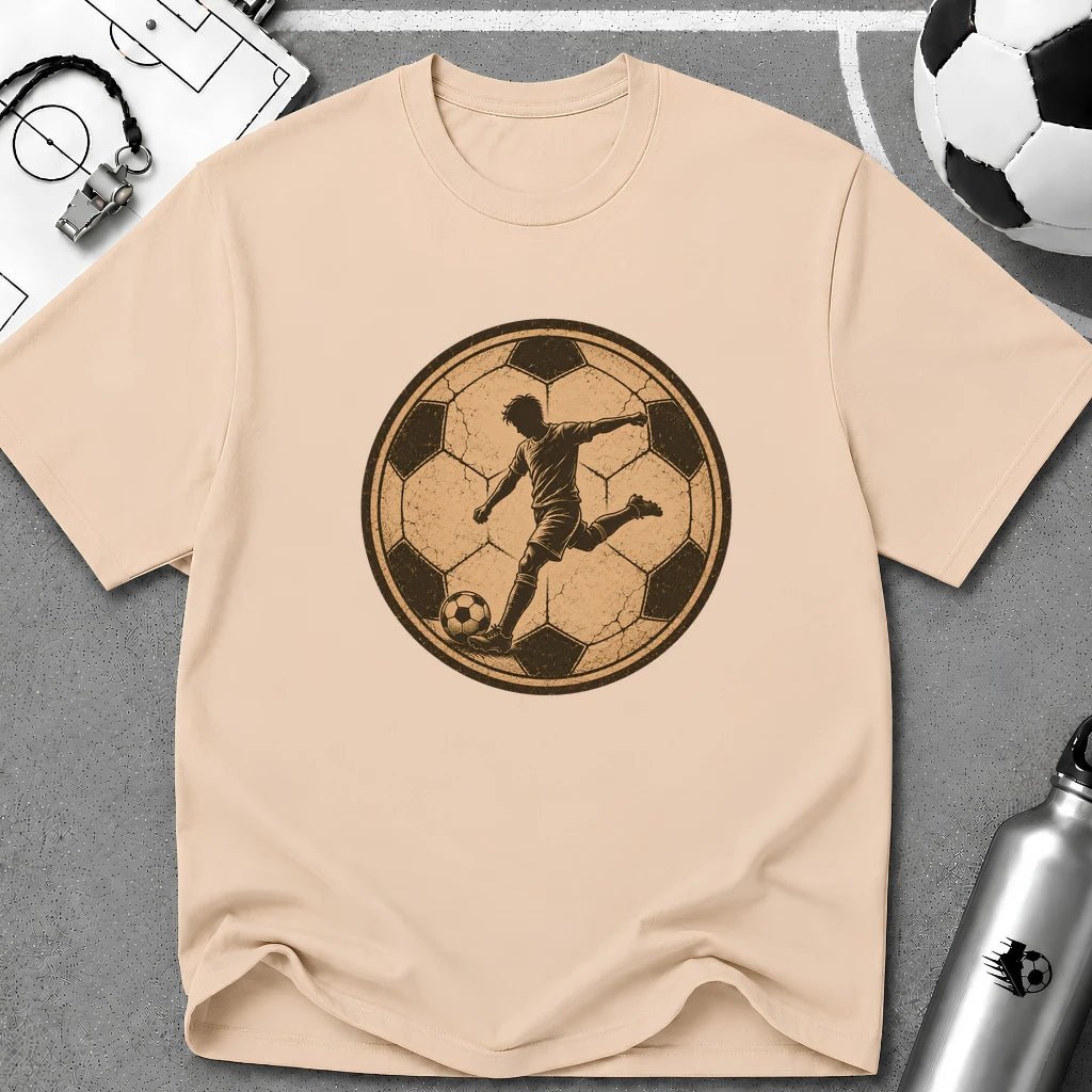 Soccer Ball Player Silhouette T-Shirt - soccer fan t-shirt | GoalRush Studio