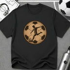Soccer Ball Player Silhouette T-Shirt - soccer fan t-shirt | GoalRush Studio