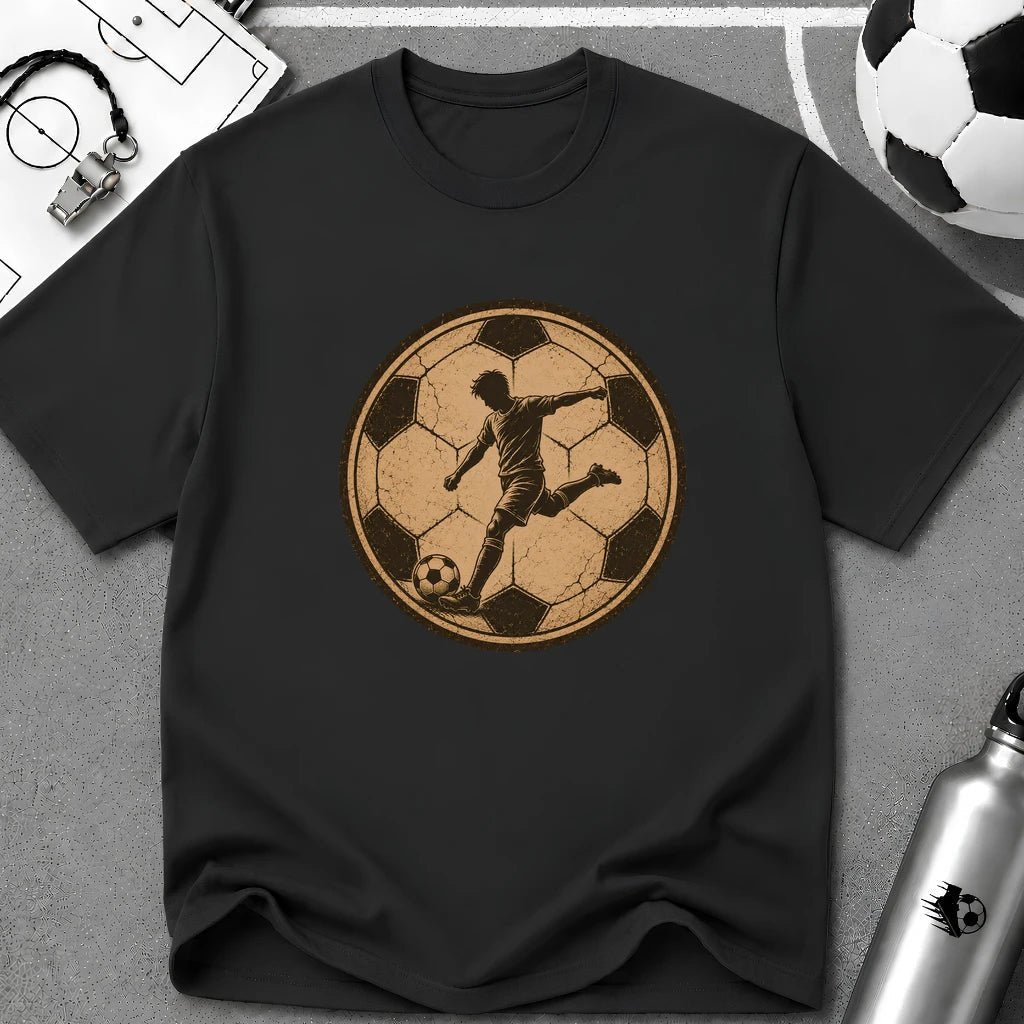 Soccer Ball Player Silhouette T-Shirt - soccer fan t-shirt | GoalRush Studio